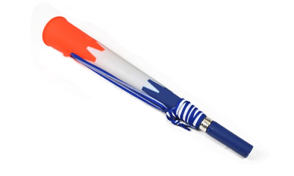 Royal Blue, White and Orange Horn